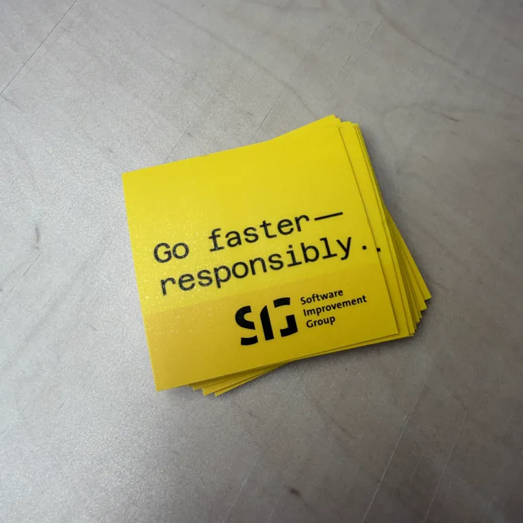 Stapel losse vierkante stickers